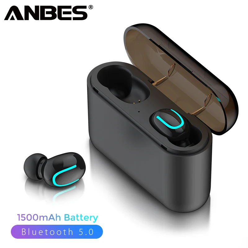 ANBES Q32 TWS Bluetooth 5.0 Stereo Wireless Earphone with Microphone Charging Box Sports Earbuds Gaming Headset For Smart Phones |
