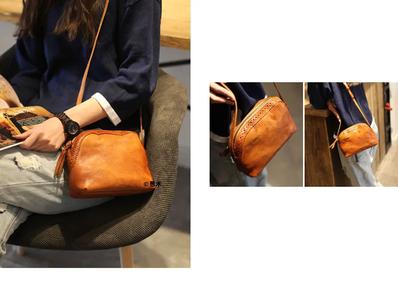 AETOO новая кожаная сумка Xiekua посылка art Mori кожаная сумка на плечо ретро Минималистичная маленькая сумочка