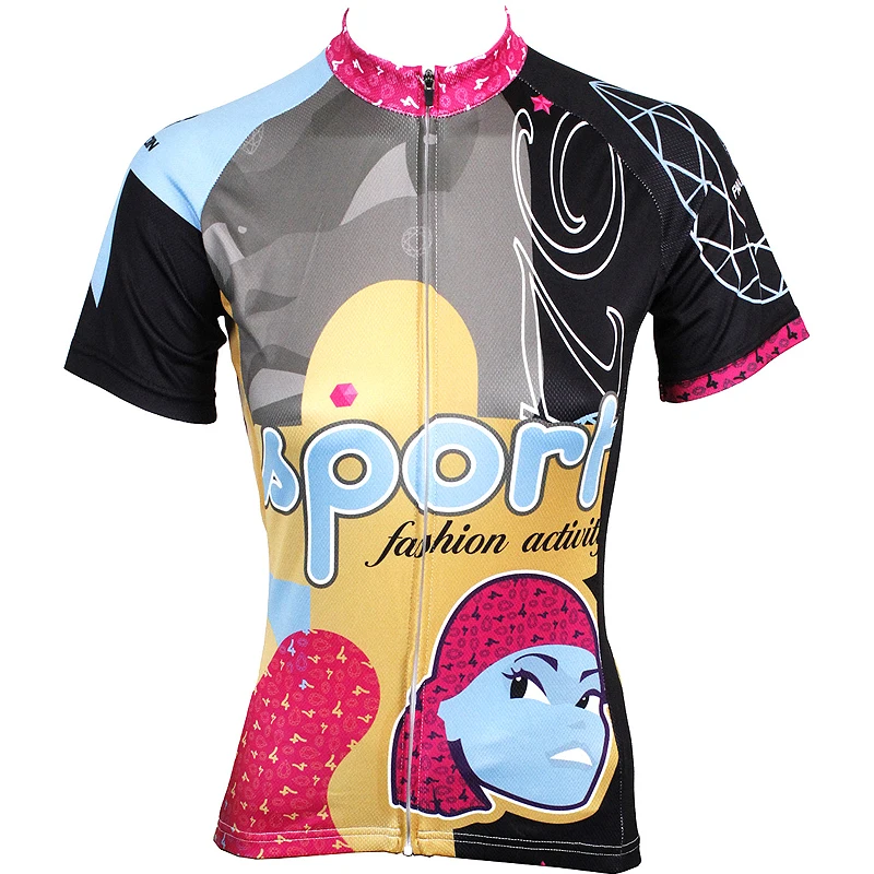 ILPALADINO 1 шт. женская летняя велосипедная майка/куртка для горного велосипеда с милым рисунком велосипедная футболка с коротким рукавом Велоспорт Джерси