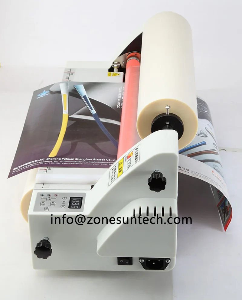 1" V350 ламинатор четыре ролика Горячая рулонная машина для ламинирования электронный Контроль температуры одиночных и односторонний режим нагрева