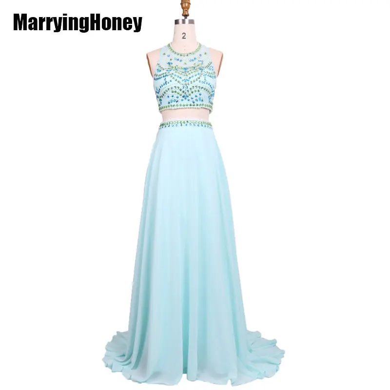 2 piece long homecoming dresses