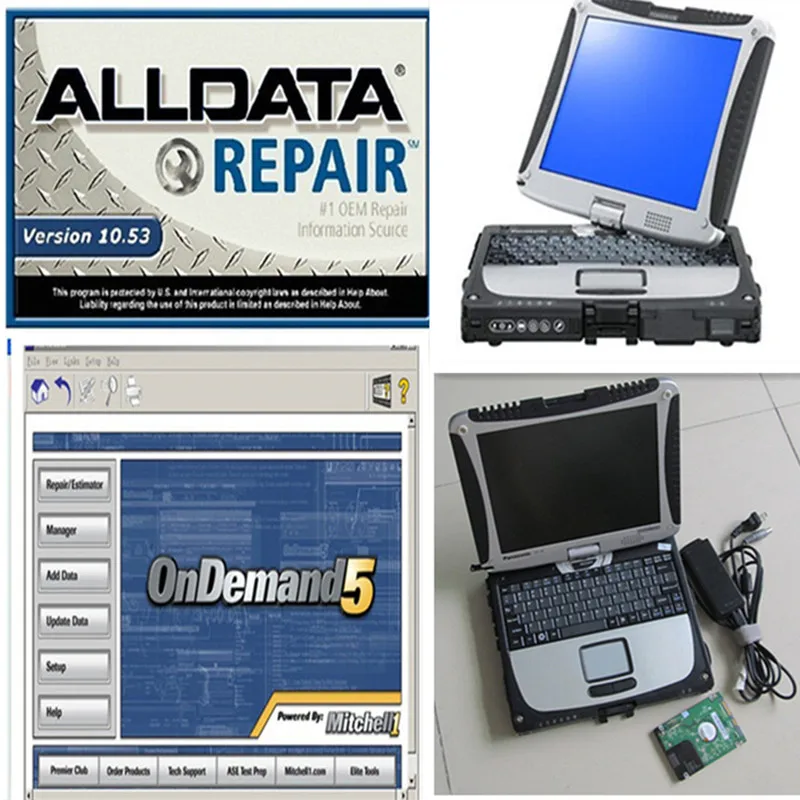  Nuevo software de reparación de automóviles 1053 alldata mitchell bajo demanda en disco duro de 1tb