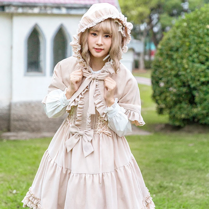 Fashion Autumn Winter Original New Women Cute lolita Dress Cloak Cardigan Girl Little Red Riding Hood Sunscreen Cape Shawl Shirt