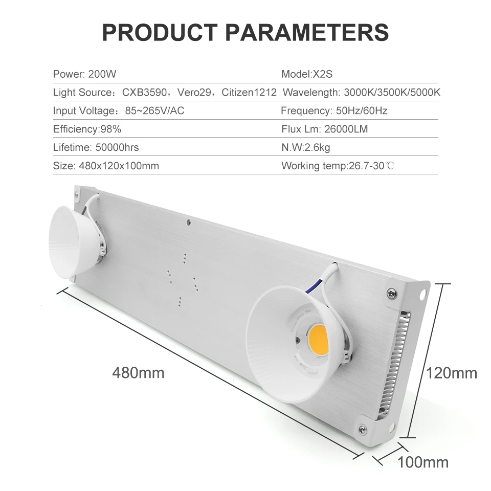 Затемнения УДАРА светодиодный светать полный спектр CREE CXB3590 Vero29 Citizen 1212 200 W растущий лампы комнатное растение роста Панель освещения