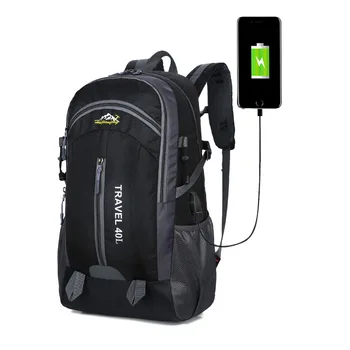 

Swiss men travel waterproof bag black 1680D nylon USB charging business backpack wear waterproof laptop bag Mochila Escolar
