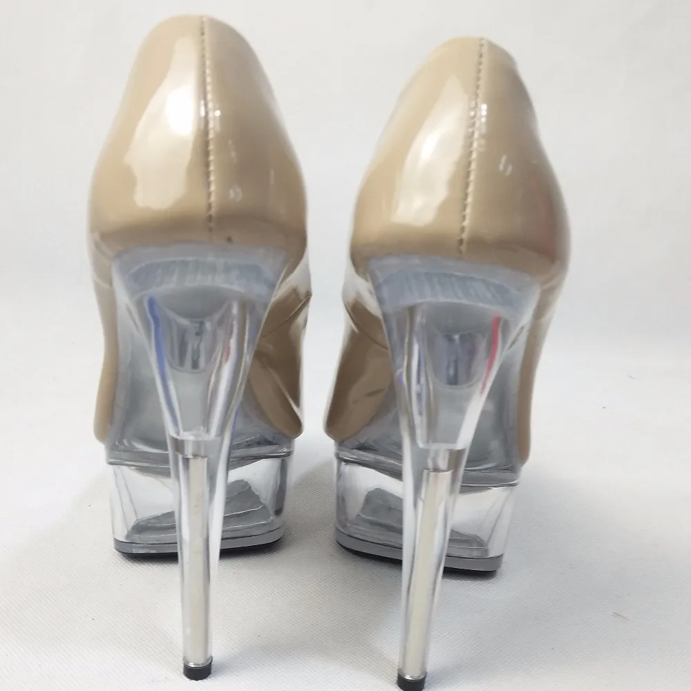 Ultra high heel waterproof platform shoes 15cm thin with hate sky-high crystal heel shoes new Dance Shoes