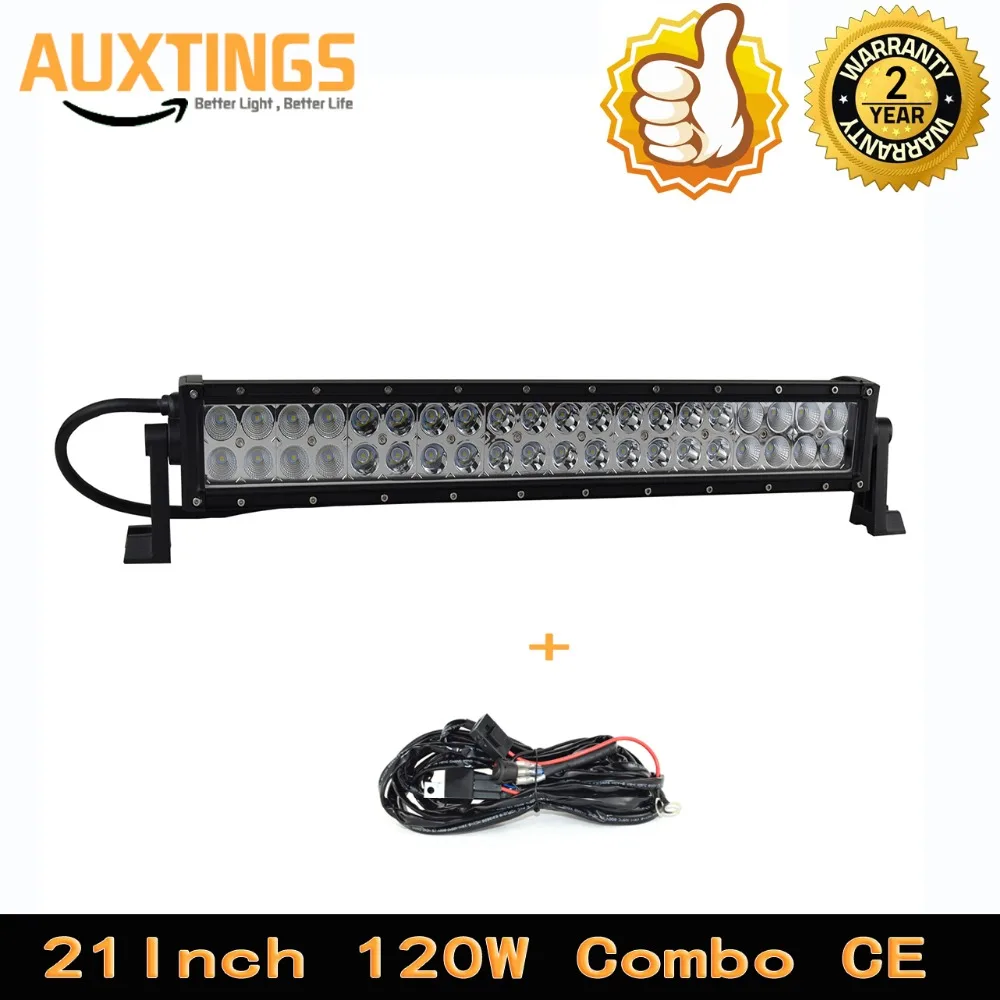 

FREE SHIPPING Double rows 21'' inch 120W combo 4X4 trucks offroad driving lights led waterproof work light 12v led light bar