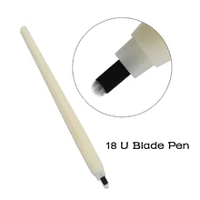 18 Pin U Лезвие Ручка для бровей одноразового использования, для микроблейдинга ручка ручная игла с микролезвием инструмент постоянный макияж вышивка микроблейдинга