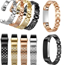 Ktab Умные аксессуары металлический браслет ремешок для Fitbit Alta hr/Fitbit Alta Роскошные сплав кристалл часы наручные ремешок