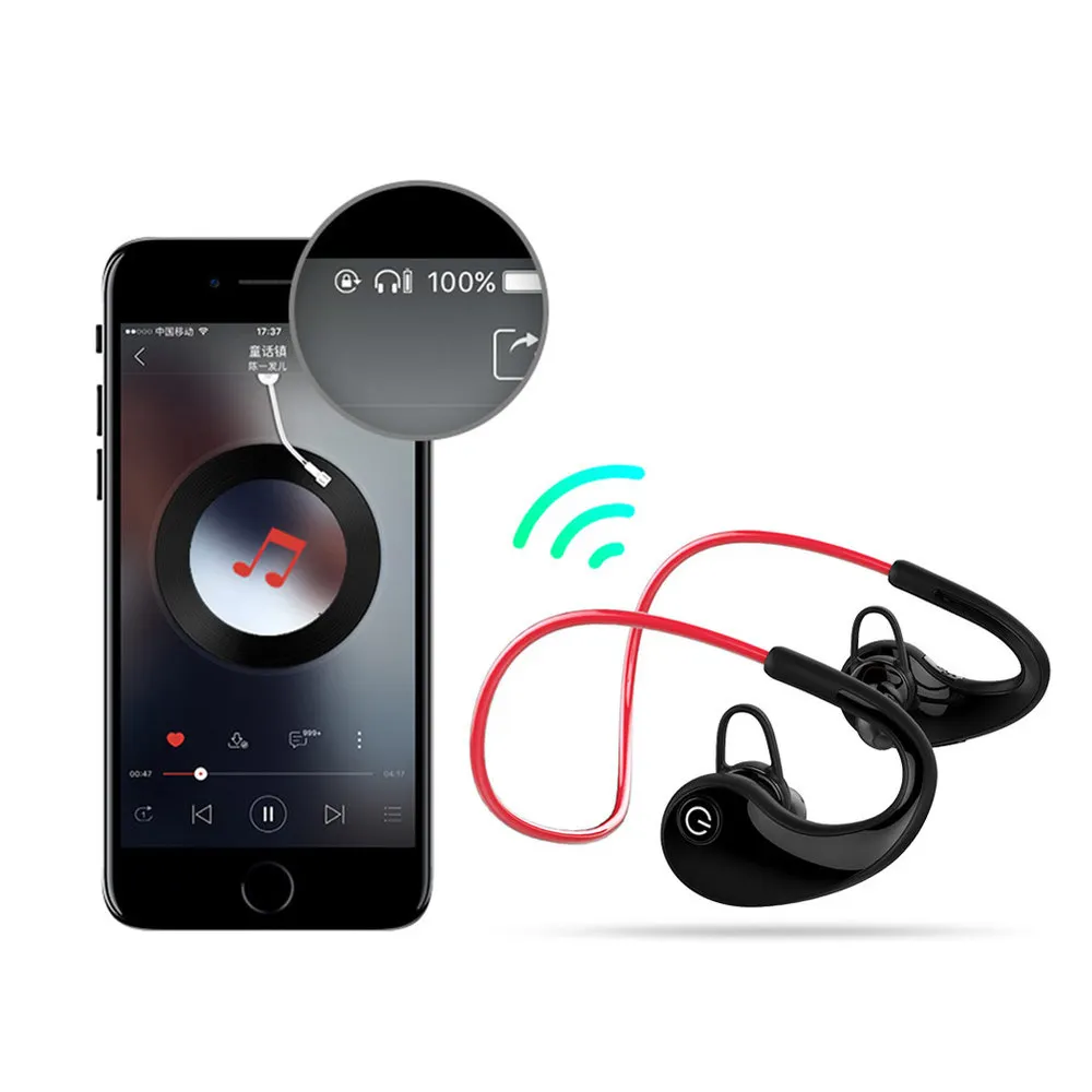 Sport Running Bluetooth Headset Earphone Waterproof Bluetooth Wireless Earphones Bluetooth 4 1 Sweat proof Stereo Headphone