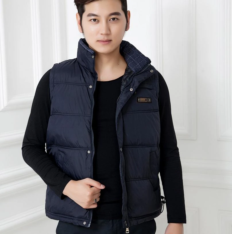 Men Hooded Padded Vest Jacket Tops Slim Waistcoat Sleeveless Coat Winter Casual