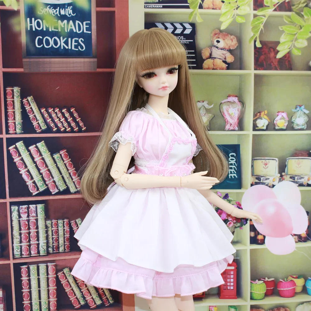 

Fortune Days 1/4 MMGIRL BJD doll joint body with makeup reborn girls Pink maid installed two sets 45CM toy doll exquisite box.