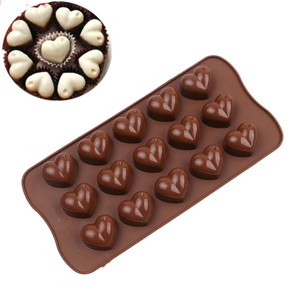 

1 Pcs Silicone Chocolate Mold Love Heart Jelly Ice Mold Cake Mould Bakeware Baking Tool kitchen soap biscuit muffin form pastry