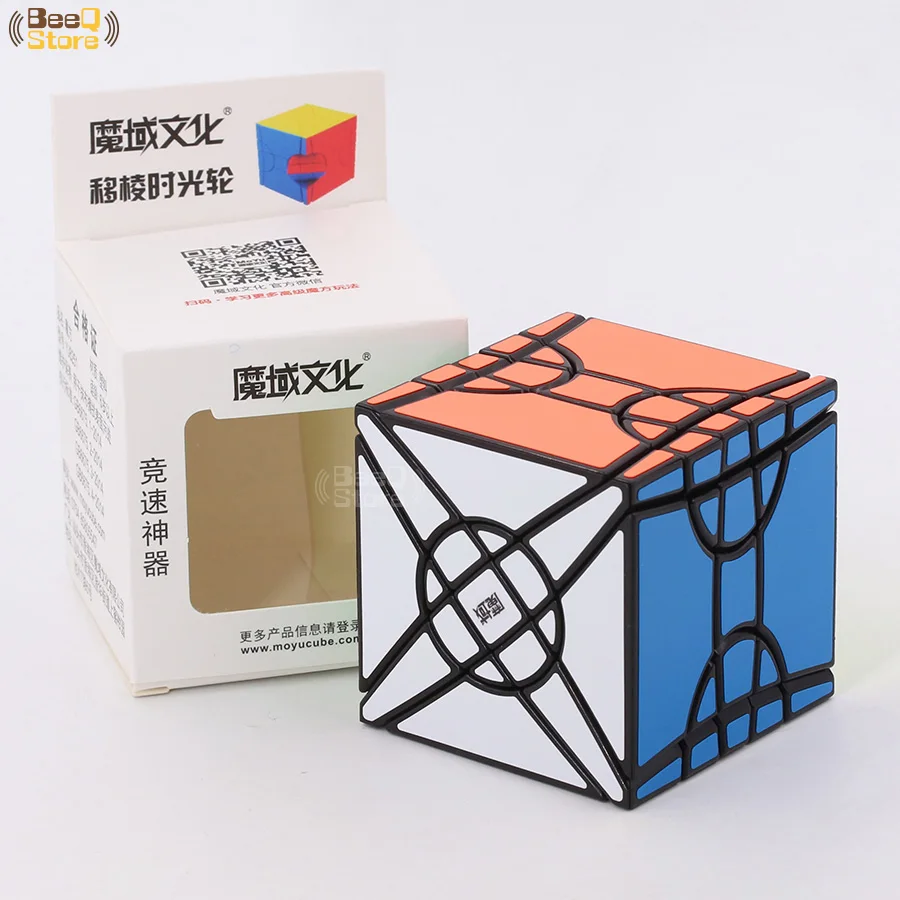 MoYu Yileng Fisher Time Wheel Cube, волшебный куб, головоломка, игрушка для соревнований, черный, без наклеек, необычная форма, твист, куб - Цвет: Black