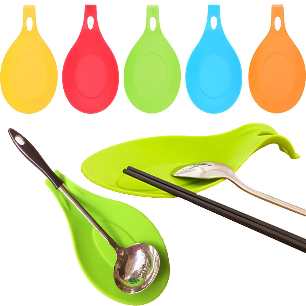 

Spoon Mat Holder Eggbeater Heat Resistant Dish Kitchen Gadgets Silicone Pad