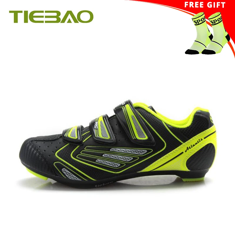 

Tiebao Pro Road Cycling Shoes Sapatilha Ciclismo Bicicleta Self-Locking Breathable Superstar Sneakers Bicycle Riding Shoes