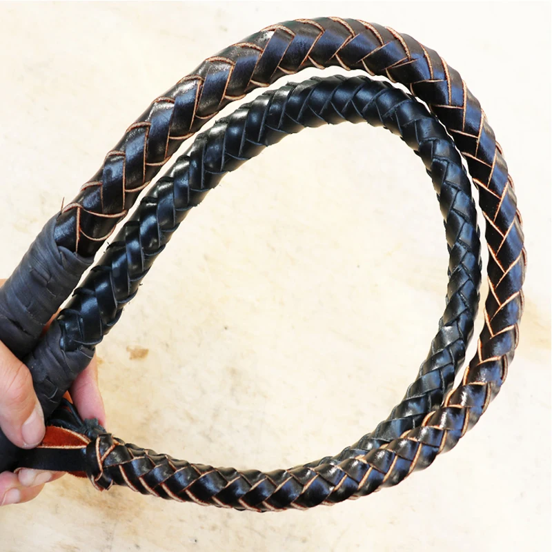 70cm & 80cm Hand Made Braided Horse Racing Whip Display 2