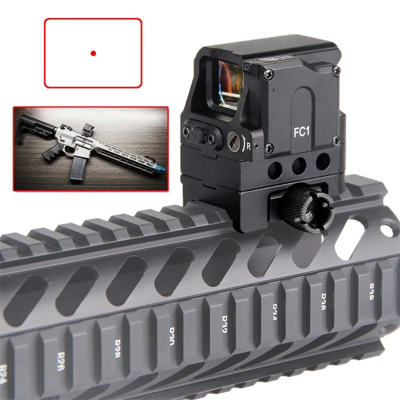 FC1 2MOA Red Dot Sight Scope Collimated Prismatic Reflex  Sight fit 20mm Rail for Hunting Airsoft RL5-0041 (21)