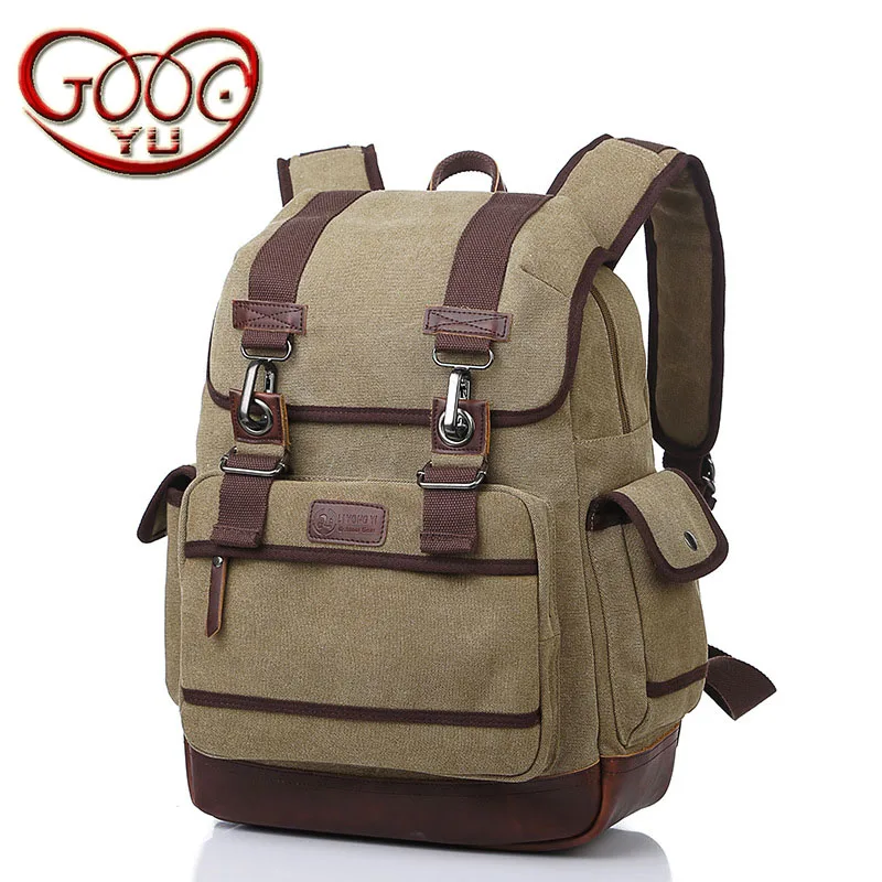 

New large-capacity canvas shoulder bag Europe and the United States shoulder mobile bag vertical square men's mountaineer