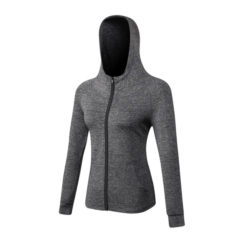 

Women Quick Dry Sweatshirts Sports Jacket Sports Sweatshirts Female Running Training Clothes Body Black Gray