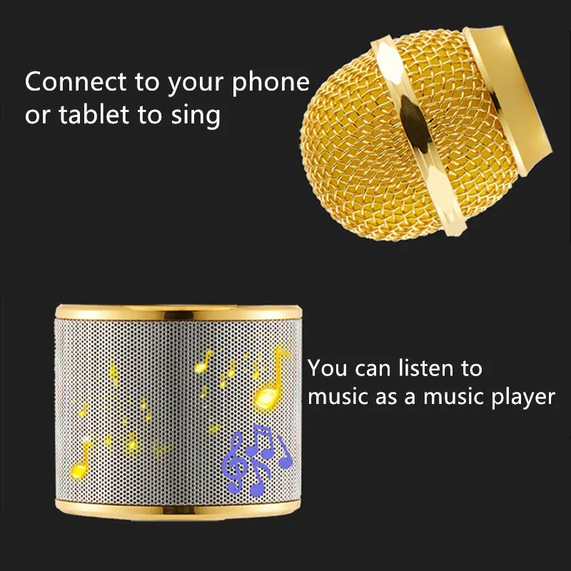 Bluetooth ручной беспроводной караоке микрофон телефон плеер динамик Запись музыки
