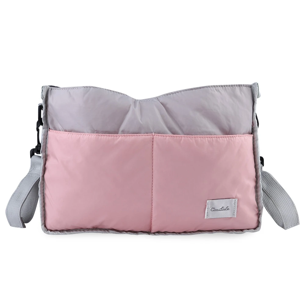 Nouveauté multi-fonctionnel Polyester grande capacité crochet conception bébé poussette stockage mère chariot sac