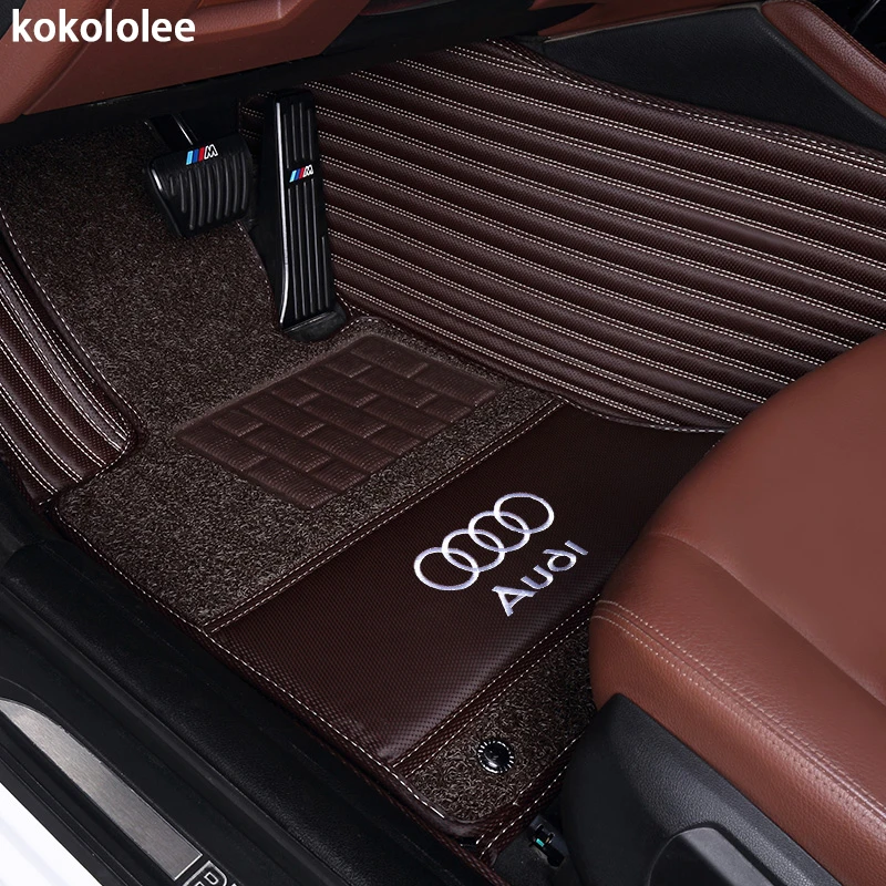 

kokololee Custom fit car floor mats for Audi A1 A3 A6 A7 A8 Q3 Q5 Q7 TT 5D heavy duty all weather carpet floor liner