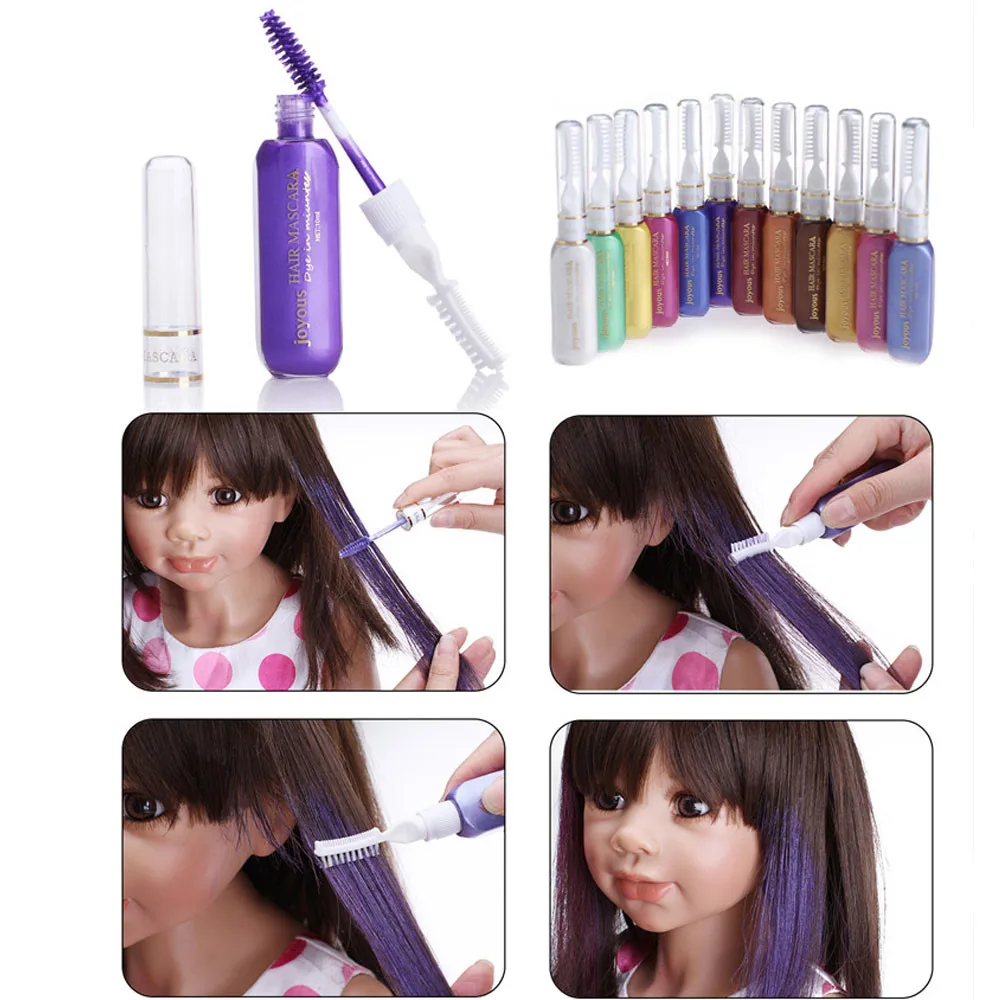 Temporary Color Hair Dye Mascara Non toxic Hair Mix Color Dyeing Salon