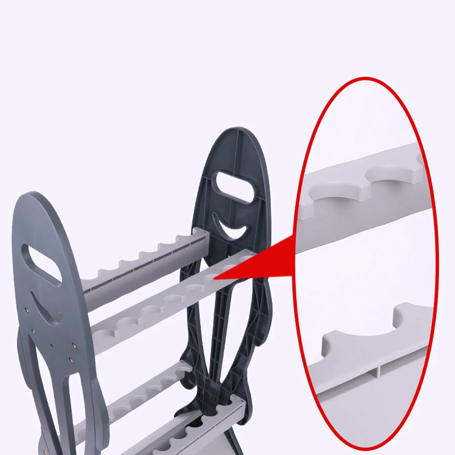 Высококачественный портативный съемный Простой стеллаж для хранения удочек, держатель для удочки в форме рыбы для рыбной ловли, стойка для хранения удочек, 16 слотов
