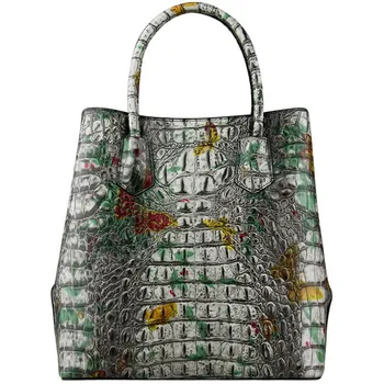 

LUOFEIHUA 2020 new high-end crocodile leather handbag Textured leather handbags tide large capacity handbag Designer bag