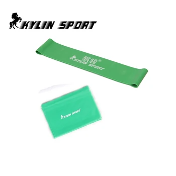 

Set of 2 green power yoga bands latex resistance workout excercise pilates loop wrist ankle elastic belt