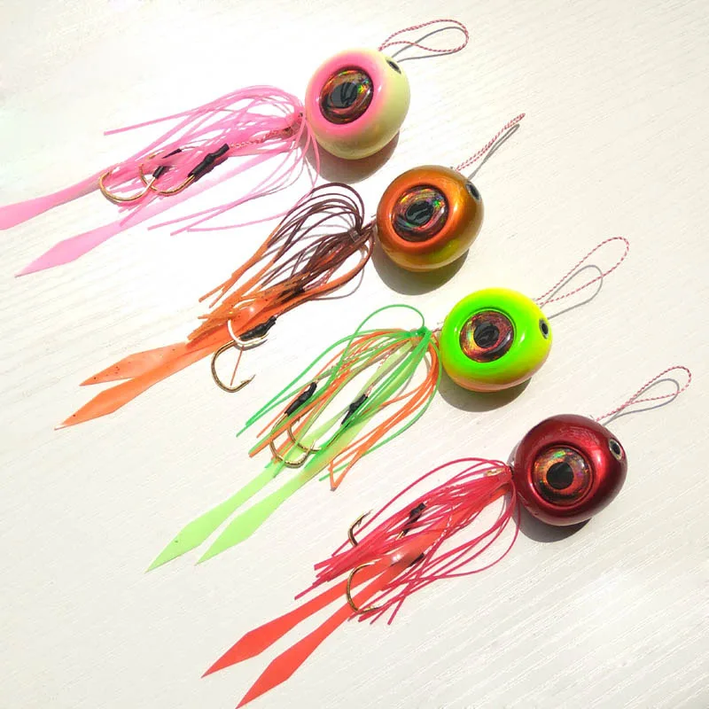 4 шт. 135 г/100 г/80 г/60 г/40 г Kabura Pesca Slider Snapper/Sea bream Jig head с юбкой свинец джиг приманка - Цвет: 80g 4pcs