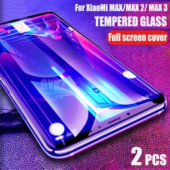

2Pcs Full Screen Tempered Glass For Xiaomi Mi Max 3 2 Anti Blu-ray screen protector Tempered Glass For Xiaomi Max 2 3 Glass film