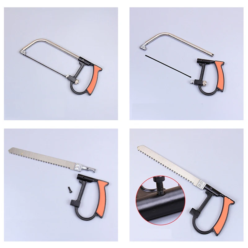 KALAIDUN 8 in 1 Magic Saw Multifunction Purpose Hand DIY Steel Saw Metal Wood Saw Kit Woodworking Metalworking Model Hobby Tool-10