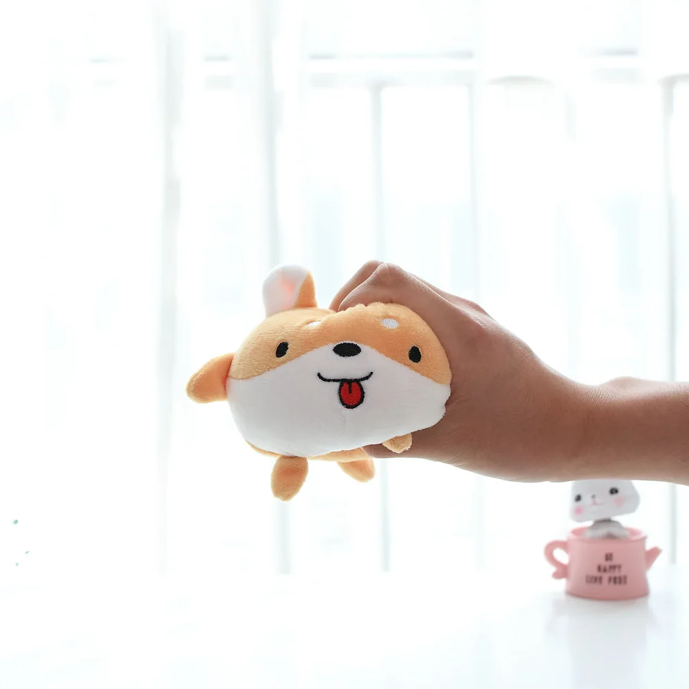 

10cm Kawaii Chubby Corgi Rabbit Sheep Stuffed Plush Toys Cute Slow Rebound Doll Gifts For Children Decompression Toys