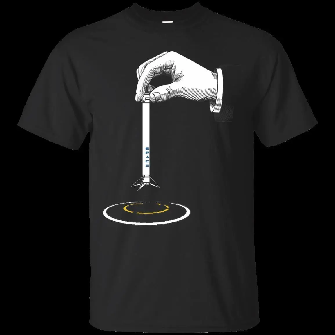 

Plonk! Space Rocket Landing Falcon Drone Ship Reusable Elon Musk SpaceX TShirt Cartoon t shirt men Unisex New Fashion tshirt