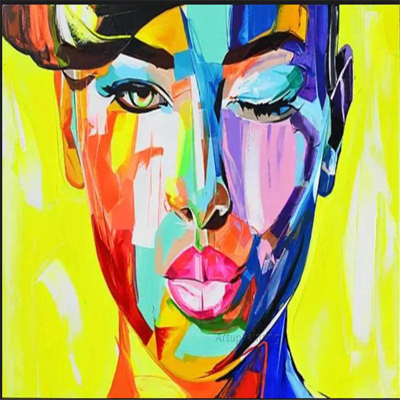 Francoise Nielly картина маслом на холсте Палитра для портрета нож импасто настенные