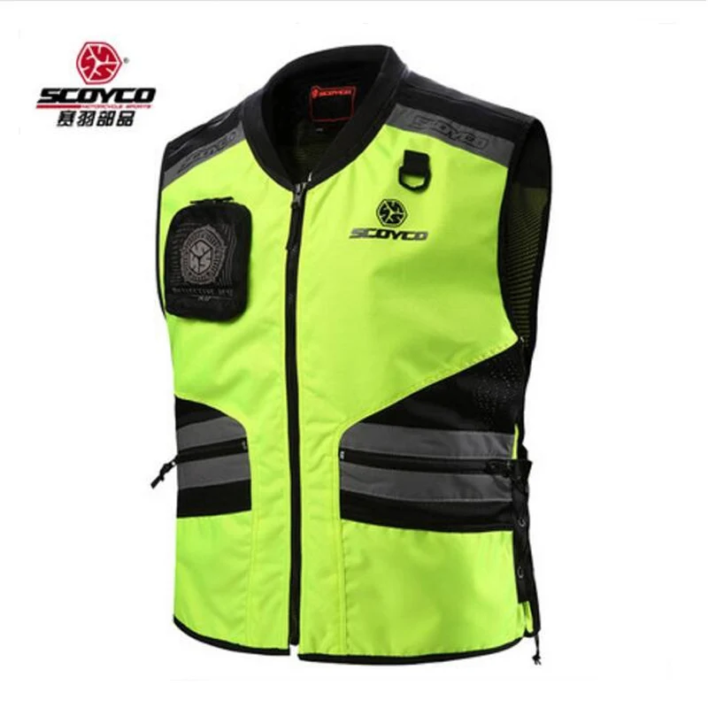 New SCOYCO Motocross Motorcycle riding reflective vest safety Knight motorbike vest can regulate four seasons size M XXL