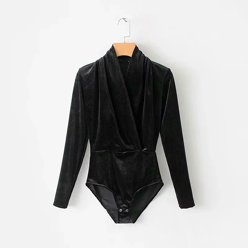 

LYFZOUS Vintage Cross Solid Color Velour Body Shirt Blouse Fashion sexy V Collar Casual Slim Tops Blusas for Women