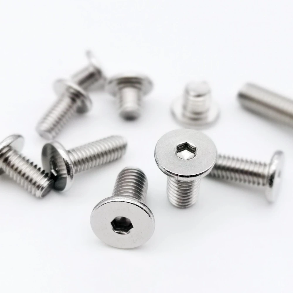 10/50 M2-M6 SS304 Allen Hex Hexagon Socket Ultra Thin Flat Wafer Head Screw Bolt 10/50 M2-M6 SS304 Allen Hex Hexagon Socket Ultra Thin Flat Wafer Head Screw Bolt