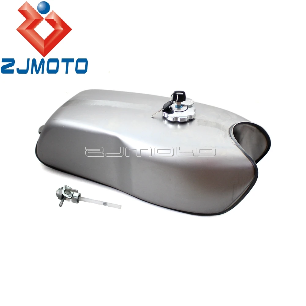 Универсальный 9 литровый топливный бак Cafe Racer с газовой крышкой для Yamaha Honda Suzuki BMW