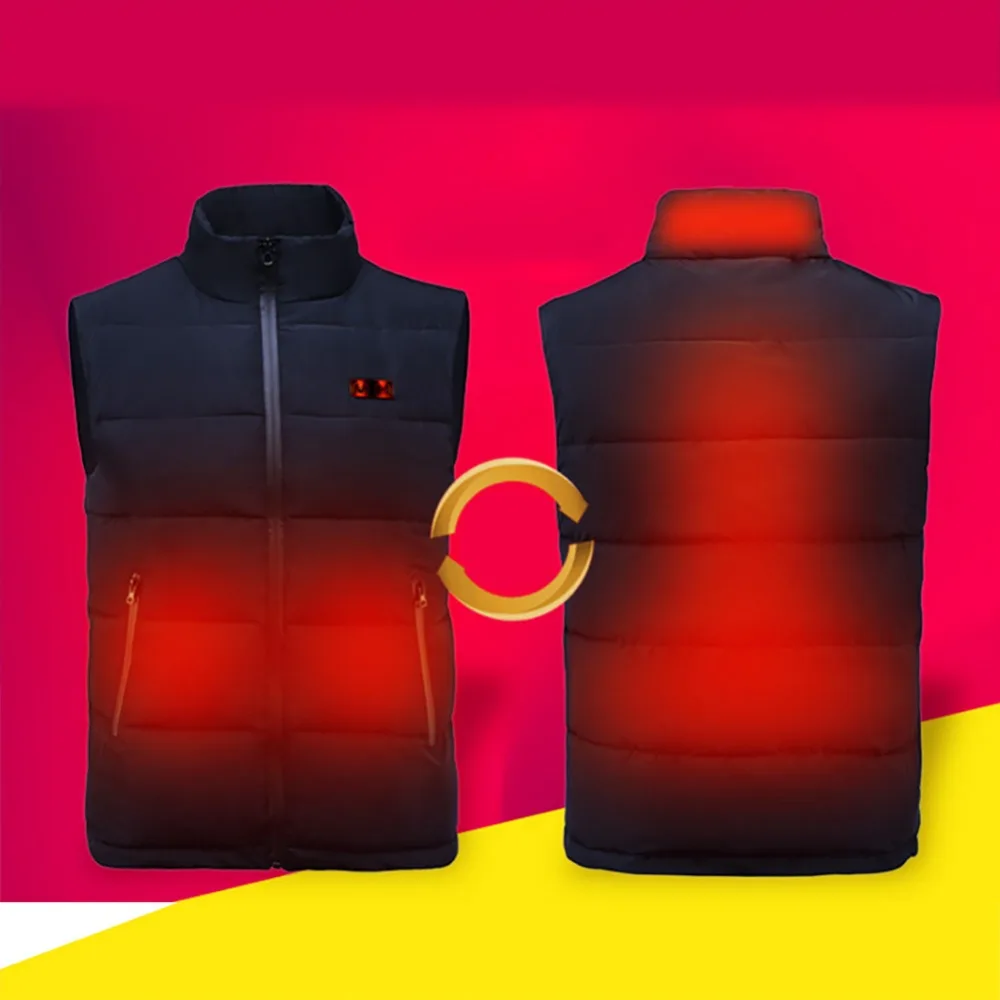 

USB Heated Winter Men motorcycle vest Electric Heating chaleco reflectante moto gilet moto yelek Women motorcycle Vest Man