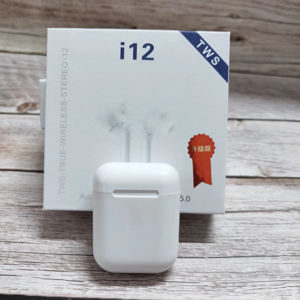 

Original i12 TWS i12 Wireless Earphone Bluetooth Earphones Touch Control & 3D Stereo Earbuds Pop-up For iPhone ear