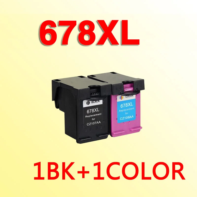 

Картридж для принтера Deskjet 678 2515 3515 1018, совместим с hp678, 2 шт.