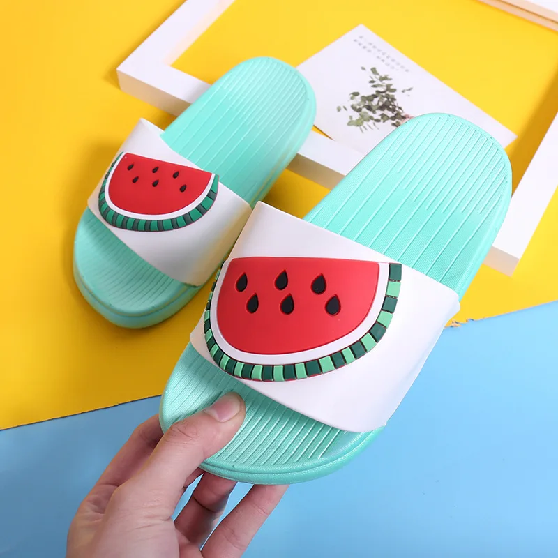 Kids Girls Boys Slippers Toddler Water Children Flip Flops Barefoot Child Cartoon Fruit Beach Shoes Swimming Summer For Baby