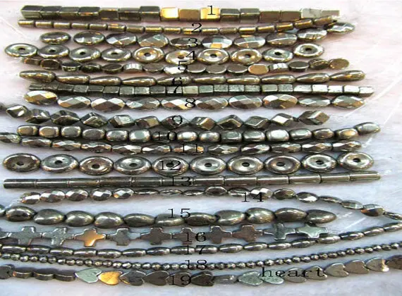 

Sale 10strands 4-16mm genuine Raw pyrite stone iron gold box square cube donut freeform rice barrel coin round oval faceted pyri
