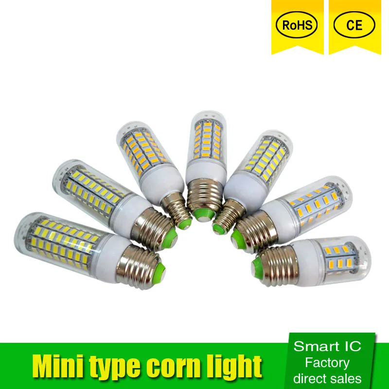 Светодио дный лампы кукурузы E27 светодио дный лампы e14 5730 220 V 24 светодио дный 36 светодио дный 48 светодио дный 56 светодио дный 69 светодио дный