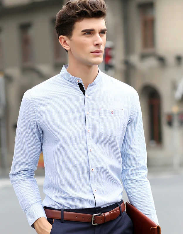 mandarin collar casual shirts
