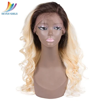 

Sevengirls 360 Lace Frontal Wigs Brazilian Loose Wave Ombre 2#/613 Color Human Hair Wigs With Baby Hair For Women Free Shipping