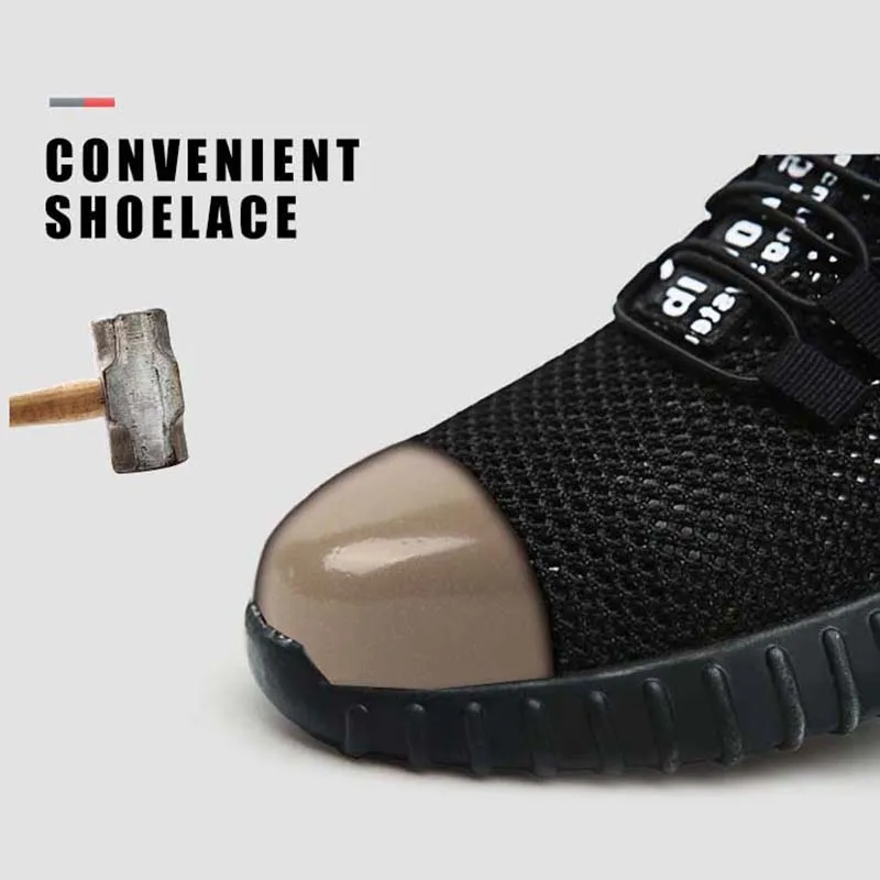 Защитная обувь для мужчин, ботинки со стальным носком для улицы, предотвращающие прокол, стальная подошва, строительные безопасные рабочие ботинки, неубиваемая обувь